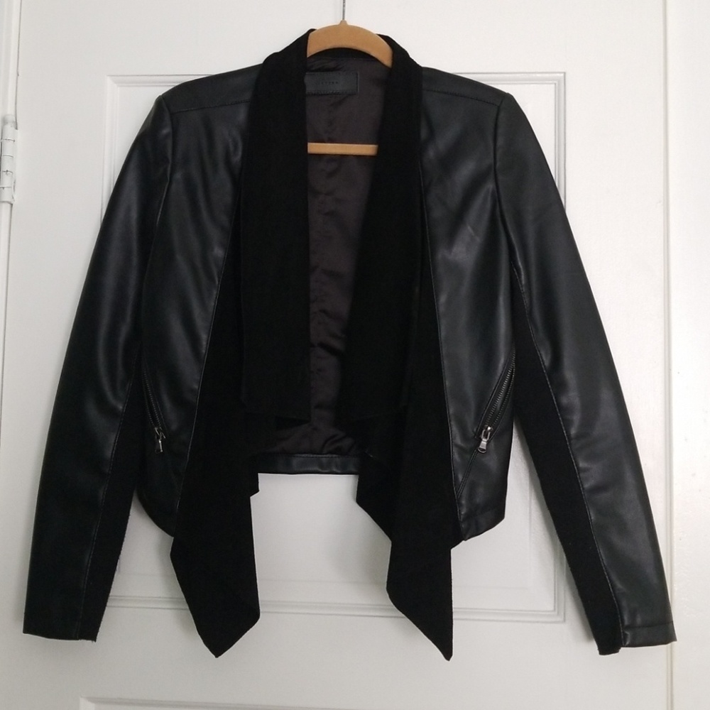 Drape Leather Jacket - image 1
